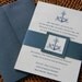 Nautical Wedding Invitation Suite with metallic envelopes and belly band Reserved for brandygardener