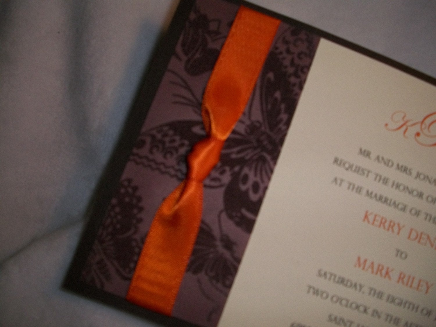 Burnt Orange And Chocolate Wedding Invitations 10