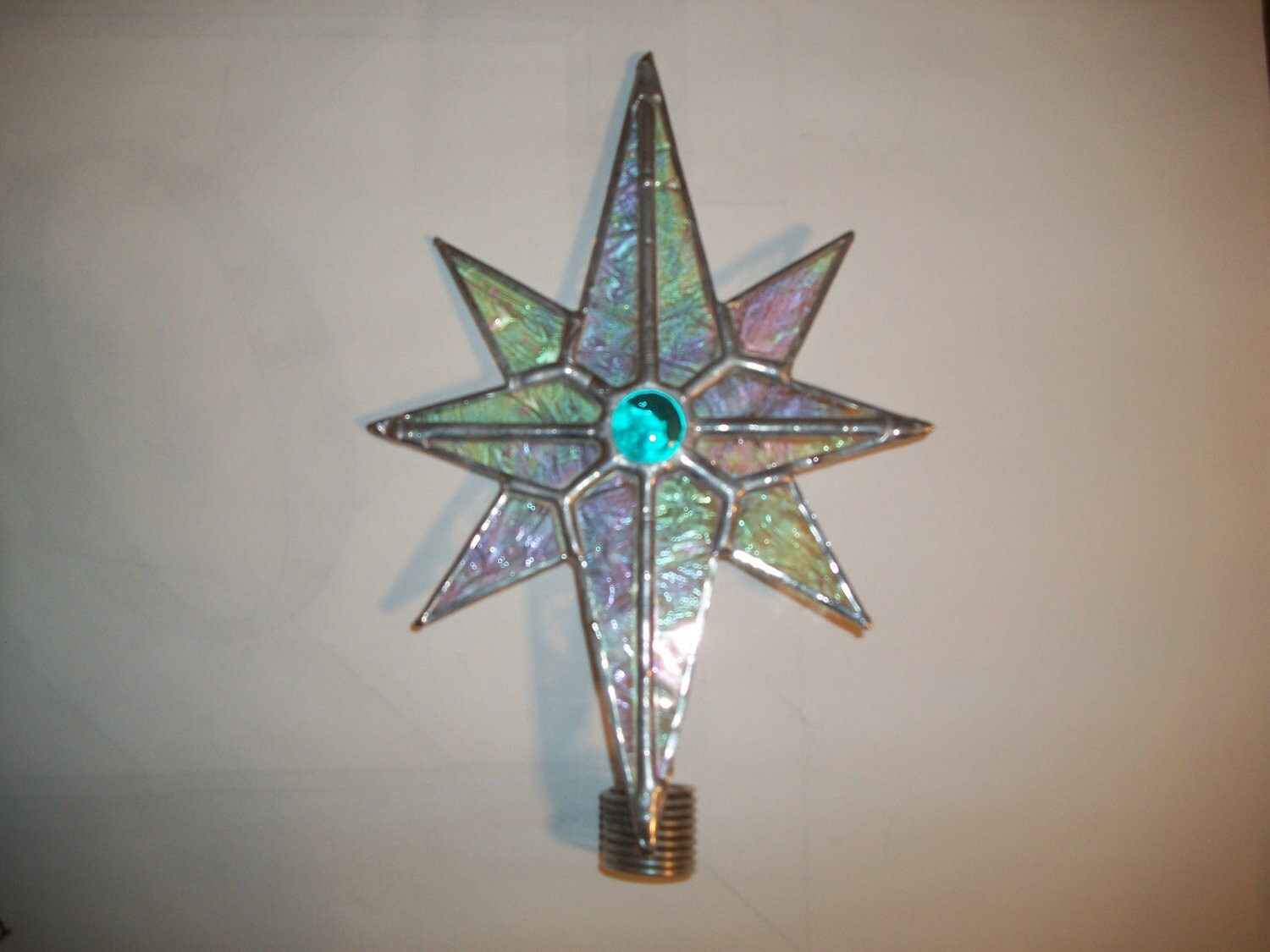 Stained Glass North Star Tree Topper by on Etsy