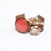 Vintage Red and Gilded Brown Leather Bracelet