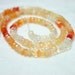 Mexican Fire Opal Faceted Rondelles, set of 15 AA Red Orange Opal White Cream Semi Precious Gemstone