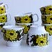 Vintage Floral Retro Set of 10 coffee cups