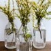 Vintage set of 3 embossed glass milk bottles