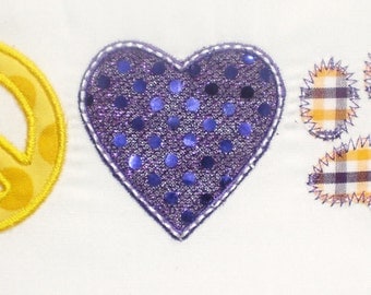 Peace Love Tiger Paw Embroidery Design Machine Applique