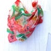 Square silk scarf. Hand painted. Pastel Pink Wildflowers. Mothers day gifts. Spring Fashion. Silk Scarves Takuyo. Silk Chiffon. 19x19 in.