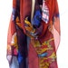 Hand Painted Silk Shawl Brown Butterflies Kimono Silk Shawl. Brown Japanese Silk Shawl. Silk Chiffon Scarf. Approx 19x78 in. Ready to Ship.