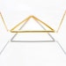 Geometric Triangle Necklace - geometrical isosceles 14 karat gold jewelry, minimalist futuristic triangle necklace