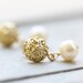 Gold Pearl Earrings - vermeil pearl stud, simple elegant bridal jewelry