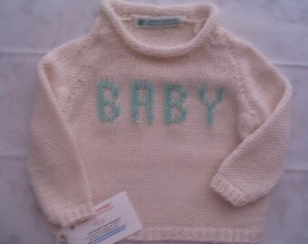 New Baby/Preemie MINT 3/6 mos Sweater & Hat Set only. Also Handknit and Crocheted Gift Ideas.