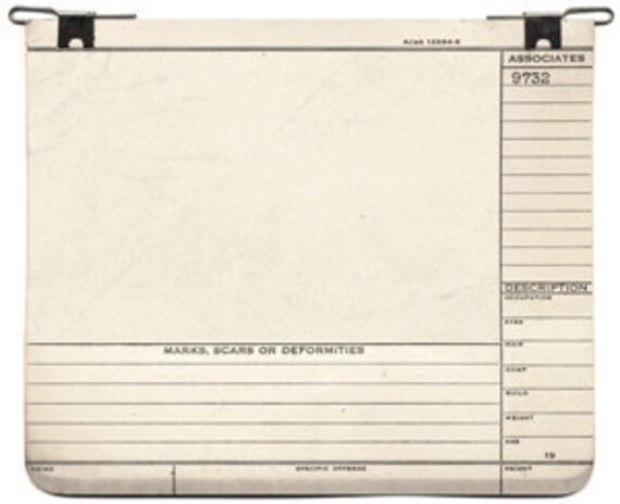 Arrest Sheet Mug Shot Rap Card Book Em Crime Police Detective
