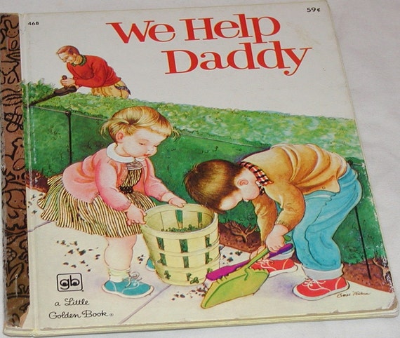 We Help Daddy Book pictures by Eloise Wilkin by Starrylitvintage