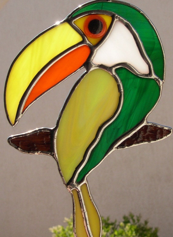 Stained Glass Toucan Bird 448