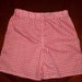 Red Gingham Check Shorts - Toddler Boys or Girls- Size 12 months to 4T