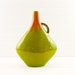 Vintage Olive Green Pottery Jug Signed 1966