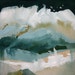 Watercolor on Wood, Little Sea Painting, 4 x 4 inches, make your own collection