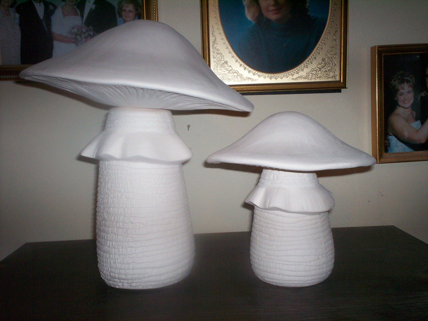 Mushroom set of 2 Bisque Clay Magic Molds by Mirage76 on Etsy