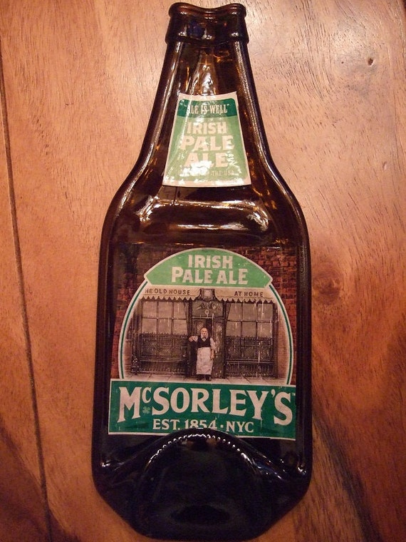 McSorleys Irish Pale Ale Fused Flat Beer Bottle