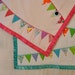 Bunting Quilt. Flag Banner blanket, pennants. Baby Bunting Quilt. Girl Quilt