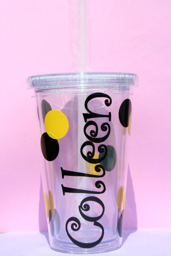 Personalized Insulated 16 oz Acrylic Tumbler with Straw BPA