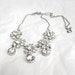 Vintage Rhinestone Necklace clear 1940's