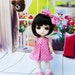 Pink polka dot dress for Lati yellow, Pukifee and other dolls with similar size