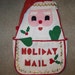 Vintage Christmas Card Mail Bag - Holiday Mail Card Holder - Felt Santa Holds Christmas Cards - Christmas Holiday Decor Ornaments Gift Idea
