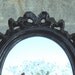 Black Hollywood Regency Wall Mirror Italy