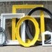 Yellow White and Gray Frame Set Ornate