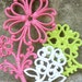 Pink Lime and White Flower Wall Hangings Ornate