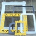 Reserved for Shana Yellow White and Gray Frame Set Ornate