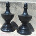 Black Modern Goth Finials Home Decor Set