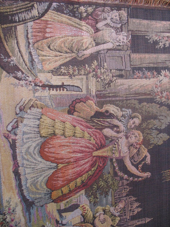 Items Similar To Antique Tapestry Made In Belgium Circa 1900's - Wall ...