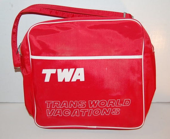 TWA Airlines Vintage Travel Bag Trans World by WaikikiKitsch