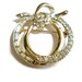 Vintage Weiss Pin Rhinestone Circle and Bow