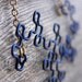 Fractal Necklace - Dragon Curve in Navy Blue