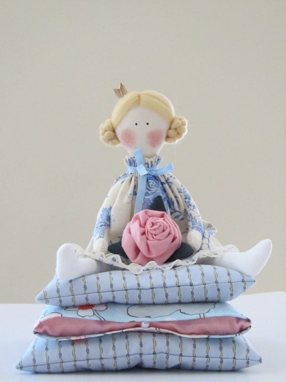 Lovely cloth doll Fairy tale doll Princess and the Pea in