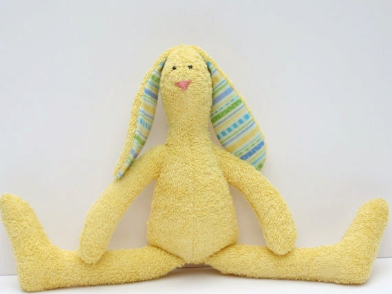 terry cloth stuffed bunny