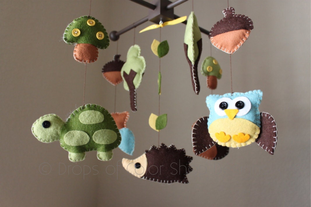 Baby Crib Mobile Baby Mobile Nursery Wood Forest Crib