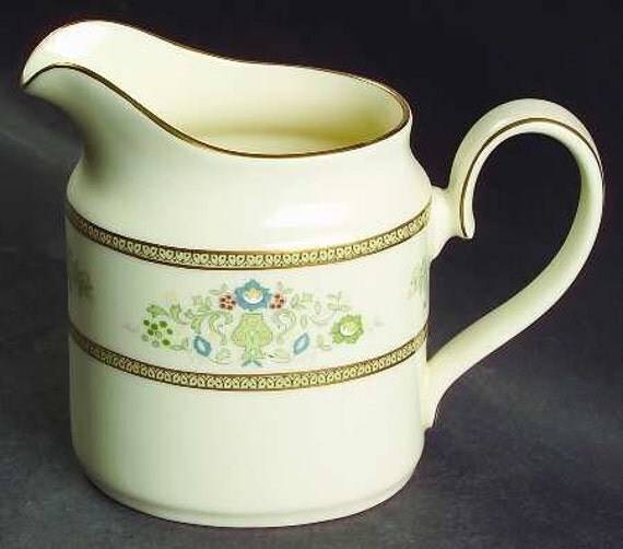 Minton Fine Bone China Henley pattern Creamer and Sugar