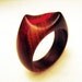 Ironwood and Padauk Wood Ring - Twisted Shape