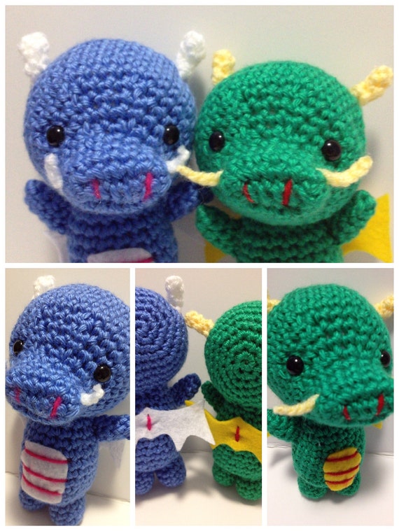 Items similar to Kawaii Amigurumi Dragon PDF Crochet ...