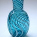 Mini Vase - aquamarine & white stripe : DISASTER RELIEF