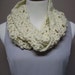Cowl - Soft 100% Wool - Lacy Crochet - Creamy Winter White