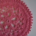 Crochet Doily Pair - Pink - Lacy Small 6" - Set of 2