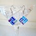 Paper Dangle Earrings Red Blue Yellow Unique Origami Jewelry