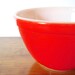 Vintage Pyrex 401 1 1/2 Pint Red Small Mixing Bowl