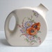 Vintage Art Deco Ceramic Water Pitcher with Poppy Floral Pattern by Universal