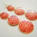 Long Vintage Copper With Red Pattern Earring DE359