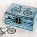 Blue Decorative Box, Distressed Box, Treasury Box , Jewelry box, Gift for him, Gift for her, ohtteam