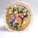 Ribbon Embroidered Brooch with lace edge Free shipping